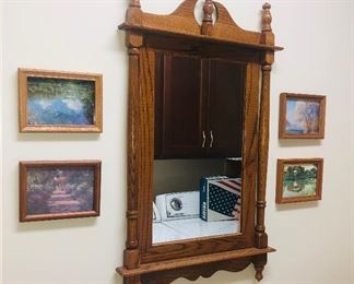 Oak mirror, prints