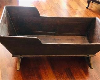Antique- Early- Pine Baby Cradle