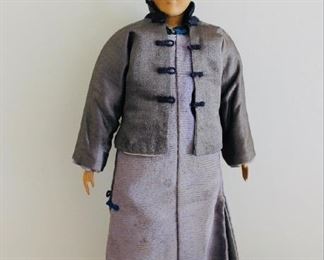 Door of Hope Dolls- carved pear wood, cloth body.  Handmade and dressed in authentic Chinese clothing.  Made in Chinese mission- Circa 1905-1910
11-1/2” Man