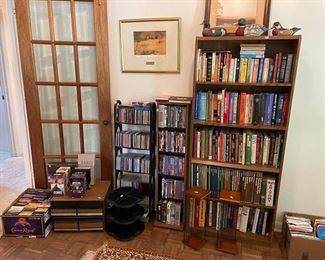 Books, DVD's, CD's, VHS tapes and records