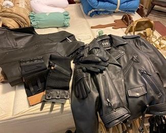 Like New FMC Motorcycle Jacket, Vest and Gloves