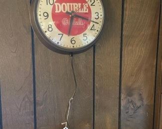 Vintage Double Cola Electric Clock