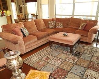 Bassett sectional and ottoman