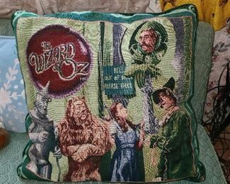 Wizard of Oz large embroidered pillow