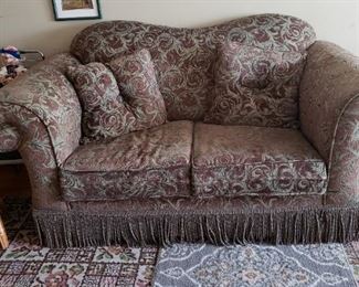 One of Two Matching Loveseats