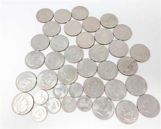 2720	

Approx 31 Eisenhower Dollars And 7 Susan B Anthony Dollars
Approx 31 Eisenhower Dollars And 7 Susan B Anthony Dollars