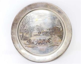 2760	

The Danbury Mint 1976 24k Gold And Copper On Solid Sterling Silver Plate, 238.6g
Weighs Approx 238.6g