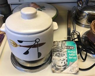 Vintage West Bend Buffet Patio Server with book