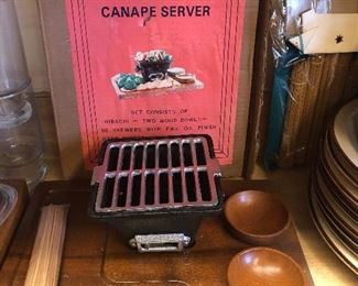 Vintage Hibachi Canapé Server