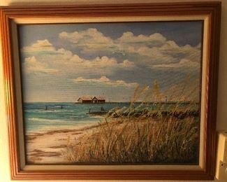 Beach Scene Oil painting 