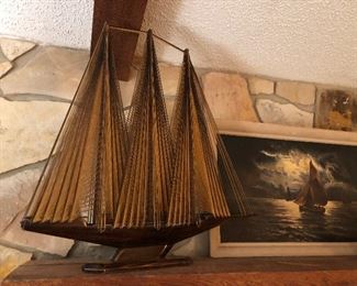 MCM Stein Art 
This is a model sailing ship.  Hand crafted, unique and stellar!