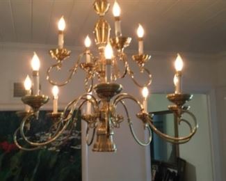 Beautiful large chandler solid brass. $150.00