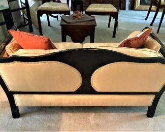 Elegant settee with Nancy Corzine silk upholstery