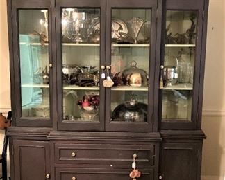 Extra large antique china cabinet