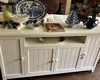 Casual white buffet/server/TV stand