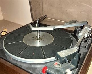 One of several turntables.