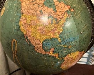 A lighted globe