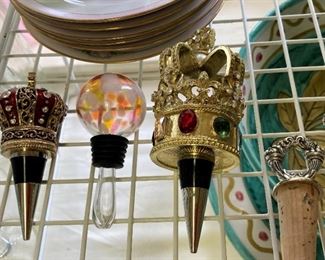 Bejeweled wine stoppers