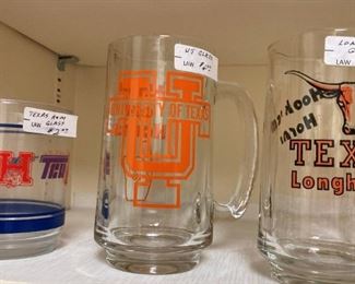 TCU and the  Univ. of Texas glasses