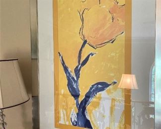 Yellow tulip art