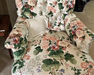 Charming floral bedroom chair
