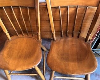 Hard rock maple chairs