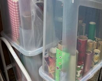 Wrapping paper organizers