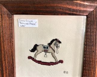 Cross stitched horse
