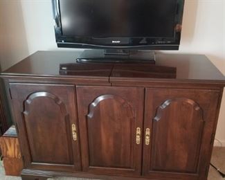 Stereo cabinet with 32" Aquos TV