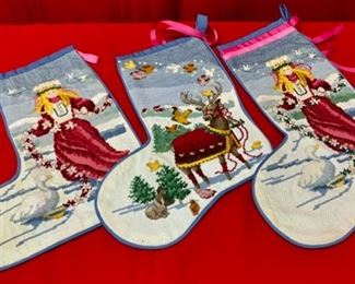 CLEARANCE!  $4.00 NOW, WAS $16.00........3 Stitched Stockings (J411)