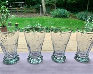 $10.00........Set of 4 glasses with chickens (J510)