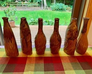 CLEARANCE  !  $6.00 NOW, WAS $20.00........Pottery Bottles and Fall Runner Lot (J564)