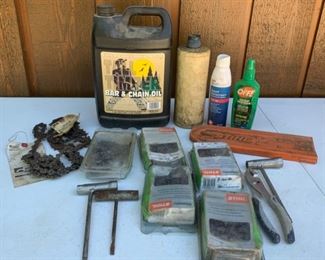$25.00 Stihl chains and Chain Saw Oil and more (J101)