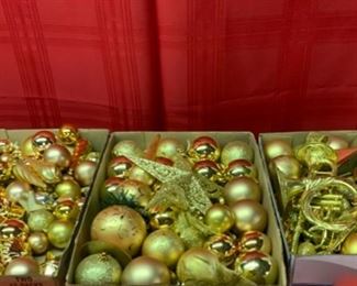 $12.00.......Gold Christmas Ornaments (J382)