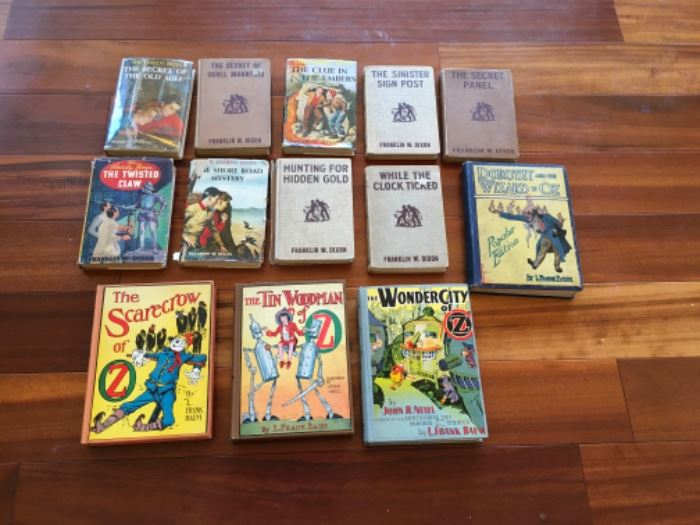 Nancy Drew, Hardy Boys and Wizard of Oz vintage books