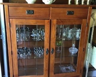 Mission glass cabinet, Crystal, collectible glassware