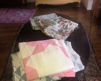 quilt tops and antique fabric