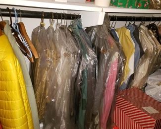 LOADS OF VINTAGE CLOTHING IN CLOSETS