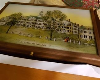 VINTAGE DARTMOUTH COLLEGE WOOD & GLASS CASE