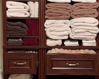 Assorted Towels, Linens, Pillows...