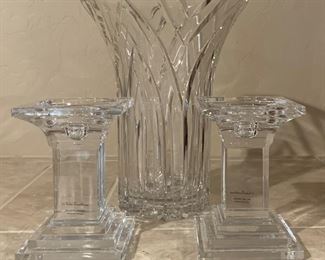 Crystal Candlesticks, Crystal Vase
