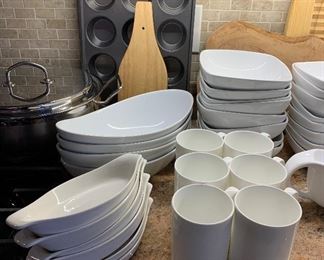 Assorted White Dinnerware 