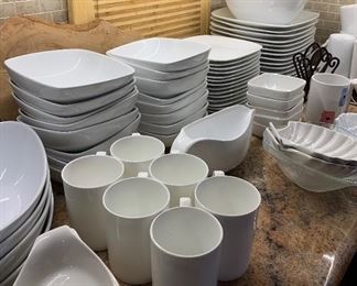Assorted White Dinnerware 