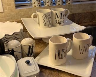 Assorted White Dinnerware 