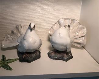 F. Heidenreich Rosenthal Double Courting Dove Birds (pair)
