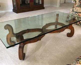 Glass Top Cocktail Table
