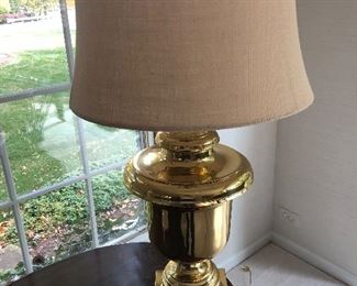 Large Brass Trophy/Urn Table Lamp
