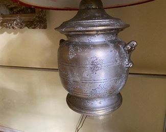 2. Brass urn vintage lamp with patina $25