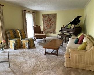 Just an overall look at living room with size comparisons.