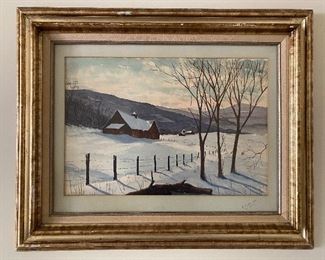 10. Nice oil painting by E.R. SMITH in 1970 $200